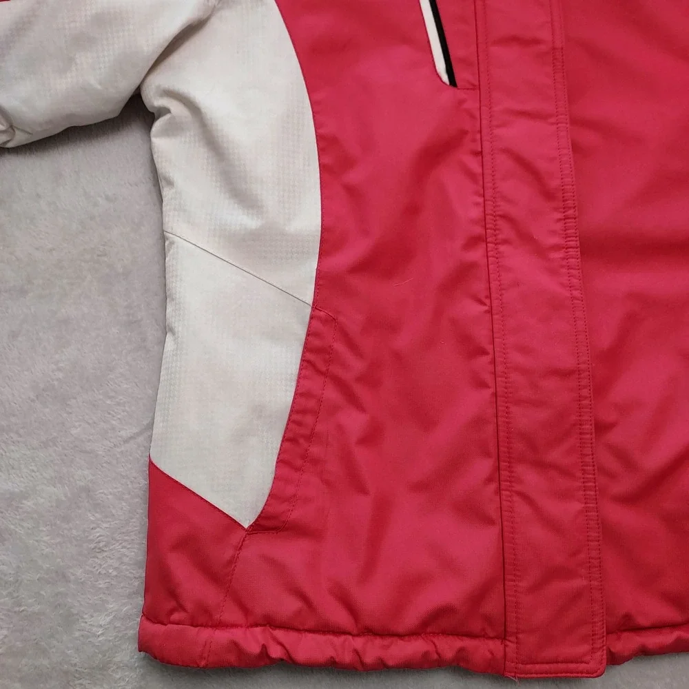 Gerry Girls Pink White Colorblock Hooded Ski Jacket Insulated Winter Coat